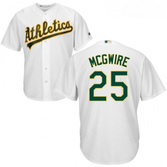 Youth Majestic Oakland Athletics 25 Mark McGwire Replica White Home Cool Base MLB Jersey Youth Majestic Oakland Athletics 25 Mark McGwire Replica White Home Cool Base MLB Jersey