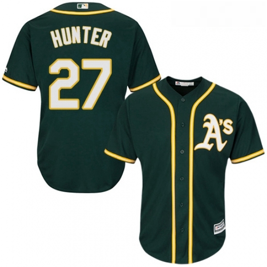 Youth Majestic Oakland Athletics 27 Catfish Hunter Authentic Green Alternate 1 Cool Base MLB Jersey Youth Majestic Oakland Athletics 27 Catfish Hunter Authentic Green Alternate 1 Cool Base MLB Jersey