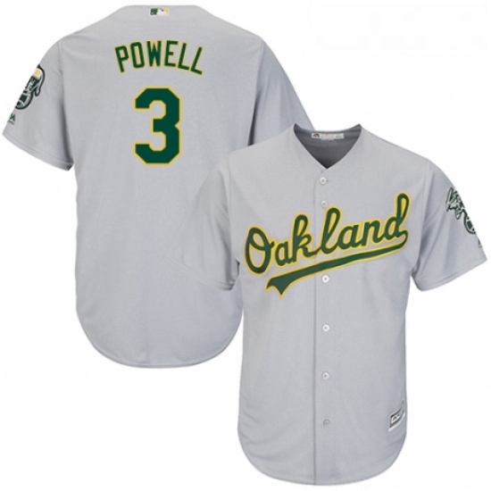 Youth Majestic Oakland Athletics 3 Boog Powell Replica Grey Road Cool Base MLB Jersey Youth Majestic Oakland Athletics 3 Boog Powell Replica Grey Road Cool Base MLB Jersey