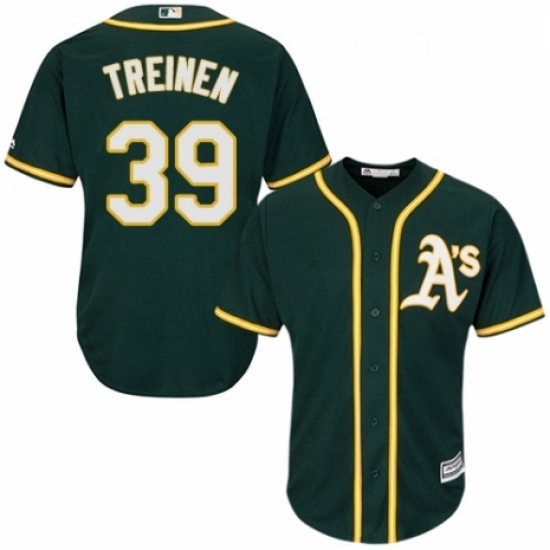 Youth Majestic Oakland Athletics 39 Blake Treinen Authentic Green Alternate 1 Cool Base MLB Jersey Youth Majestic Oakland Athletics 39 Blake Treinen Authentic Green Alternate 1 Cool Base MLB Jersey
