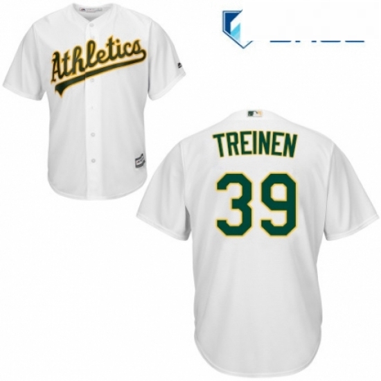 Youth Majestic Oakland Athletics 39 Blake Treinen Replica White Home Cool Base MLB Jersey Youth Majestic Oakland Athletics 39 Blake Treinen Replica White Home Cool Base MLB Jersey