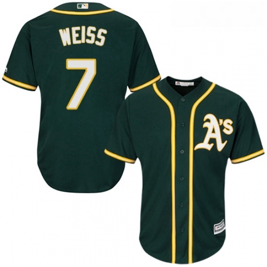 Youth Majestic Oakland Athletics 7 Walt Weiss Authentic Green Alternate 1 Cool Base MLB Jersey Youth Majestic Oakland Athletics 7 Walt Weiss Authentic Green Alternate 1 Cool Base MLB Jersey