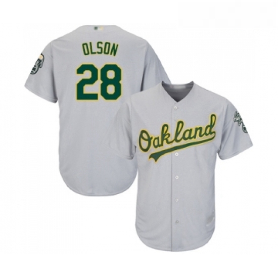 Youth Oakland Athletics 28 Matt Olson Replica Grey Road Cool Base Baseball Jersey Youth Oakland Athletics 28 Matt Olson Replica Grey Road Cool Base Baseball Jersey
