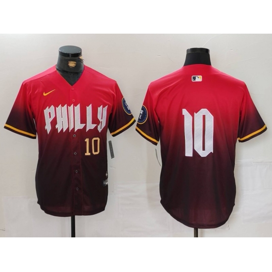 Men Philadelphia Phillies 10 J T Realmuto Red 2024 City Connect Limited Stitched Jersey 3 Men Philadelphia Phillies 10 J T Realmuto Red 2024 City Connect Limited Stitched Jersey 3