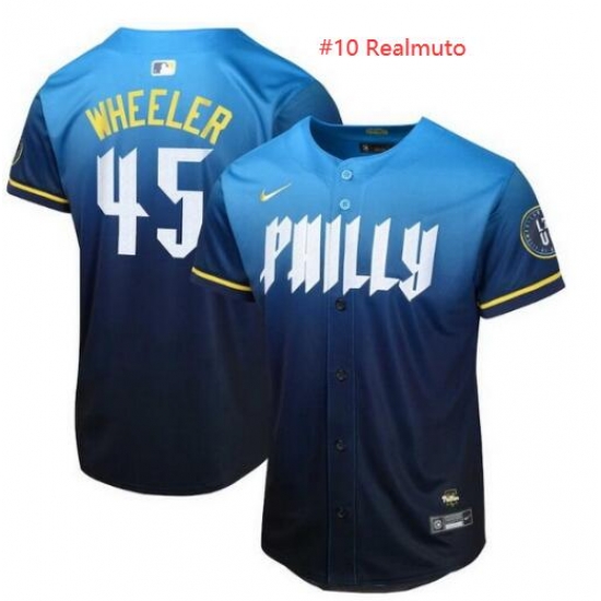 Men Philadelphia Phillies #10 J.T. Realmuto Blue 2024 City Connect Limited Stitched Baseball Jersey Men Philadelphia Phillies #10 J.T. Realmuto Blue 2024 City Connect Limited Stitched Baseball Jersey