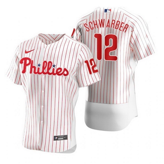 Men Philadelphia Phillies 12 Kyle Schwarber 2021 White Flex Base Stitched Baseball jersey Men Philadelphia Phillies 12 Kyle Schwarber 2021 White Flex Base Stitched Baseball jersey