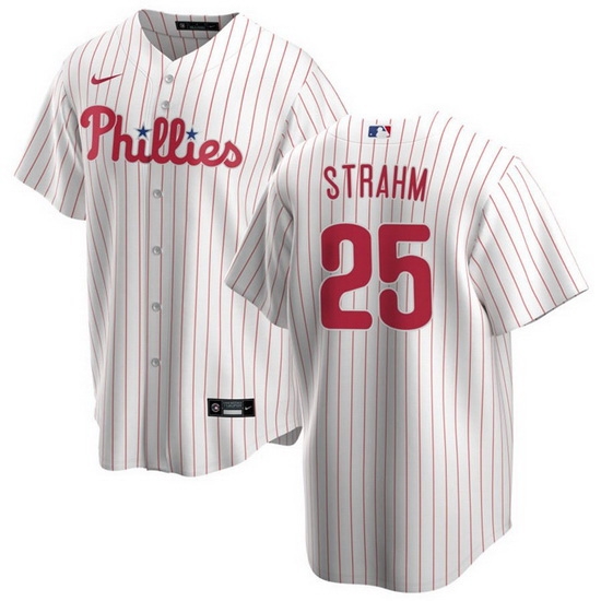 Men Philadelphia Phillies 25 Matt Strahm White Cool Base Stitched Baseball Jersey Men Philadelphia Phillies 25 Matt Strahm White Cool Base Stitched Baseball Jersey