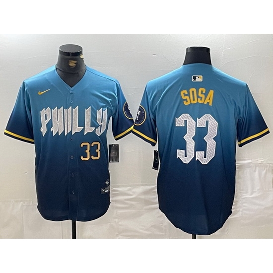 Men Philadelphia Phillies 33 Edmundo Sosa Blue 2024 City Connect Limited Stitched Jersey 3 Men Philadelphia Phillies 33 Edmundo Sosa Blue 2024 City Connect Limited Stitched Jersey 3