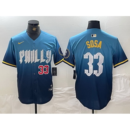 Men Philadelphia Phillies 33 Edmundo Sosa Blue 2024 City Connect Limited Stitched Jersey 4 Men Philadelphia Phillies 33 Edmundo Sosa Blue 2024 City Connect Limited Stitched Jersey 4