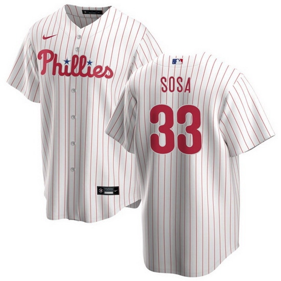Men Philadelphia Phillies 33 Edmundo Sosa White Cool Base Stitched Baseball Jersey Men Philadelphia Phillies 33 Edmundo Sosa White Cool Base Stitched Baseball Jersey