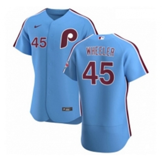 Men Philadelphia Phillies 45 Zack Wheeler Men Nike Light Blue Alternate 2020 Authentic Player MLB Jersey Men Philadelphia Phillies 45 Zack Wheeler Men Nike Light Blue Alternate 2020 Authentic Player MLB Jersey