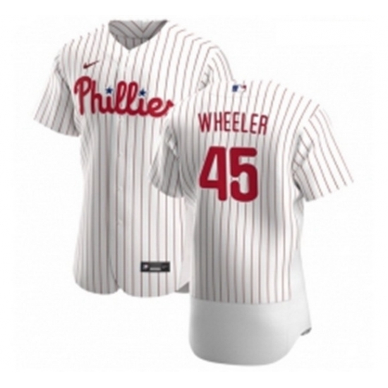 Men Philadelphia Phillies 45 Zack Wheeler Men Nike White Home 2020 Authentic Player MLB Jersey Men Philadelphia Phillies 45 Zack Wheeler Men Nike White Home 2020 Authentic Player MLB Jersey