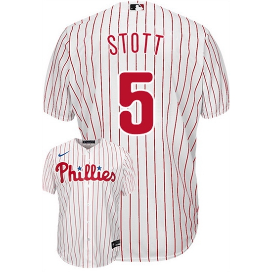 Men Philadelphia Phillies 5 Bryson Stott White Cool Base Stitched Baseball Jersey Men Philadelphia Phillies 5 Bryson Stott White Cool Base Stitched Baseball Jersey