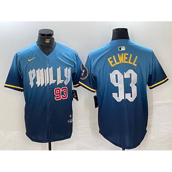 Men Philadelphia Phillies 93 Jason Elwell Blue 2024 City Connect Limited Stitched Jersey 3 Men Philadelphia Phillies 93 Jason Elwell Blue 2024 City Connect Limited Stitched Jersey 3