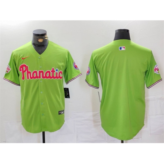 Men Philadelphia Phillies Blank Green With Patch Stitched Jersey Men Philadelphia Phillies Blank Green With Patch Stitched Jersey