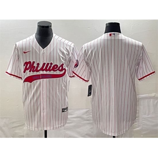 Men Philadelphia Phillies Blank White Cool Base Stitched Baseball Jersey Men Philadelphia Phillies Blank White Cool Base Stitched Baseball Jersey