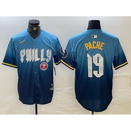 Men Philadelphia Phillies Blue 2024 City Connect Limited Stitched Jersey Men Philadelphia Phillies Blue 2024 City Connect Limited Stitched Jersey