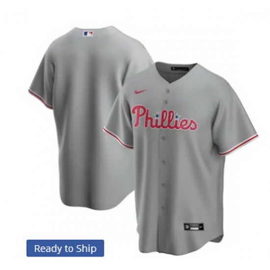 Men Philadelphia Phillies Nike Gray Blank Jersey Men Philadelphia Phillies Nike Gray Blank Jersey