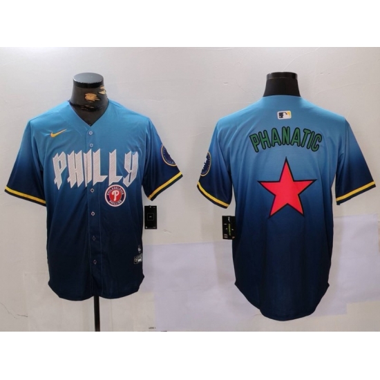 Men Philadelphia Phillies Phanatic Blue City Connect Limited Stitched Jersey 1 Men Philadelphia Phillies Phanatic Blue City Connect Limited Stitched Jersey 1