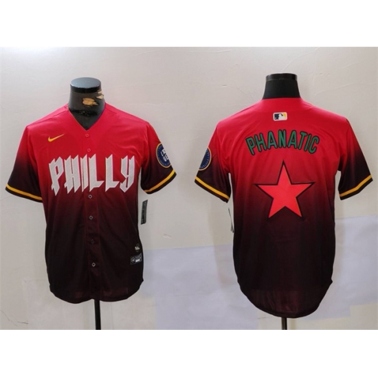 Men Philadelphia Phillies Phanatic Red City Connect Limited Stitched Jersey Men Philadelphia Phillies Phanatic Red City Connect Limited Stitched Jersey