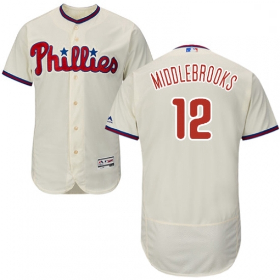 Mens Majestic Philadelphia Phillies 12 Will Middlebrooks Cream Alternate Flex Base Authentic Collection MLB Jersey Mens Majestic Philadelphia Phillies 12 Will Middlebrooks Cream Alternate Flex Base Authentic Collection MLB Jersey