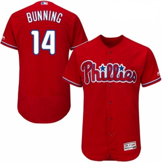 Mens Majestic Philadelphia Phillies 14 Jim Bunning Red Alternate Flex Base Authentic Collection MLB Jersey Mens Majestic Philadelphia Phillies 14 Jim Bunning Red Alternate Flex Base Authentic Collection MLB Jersey