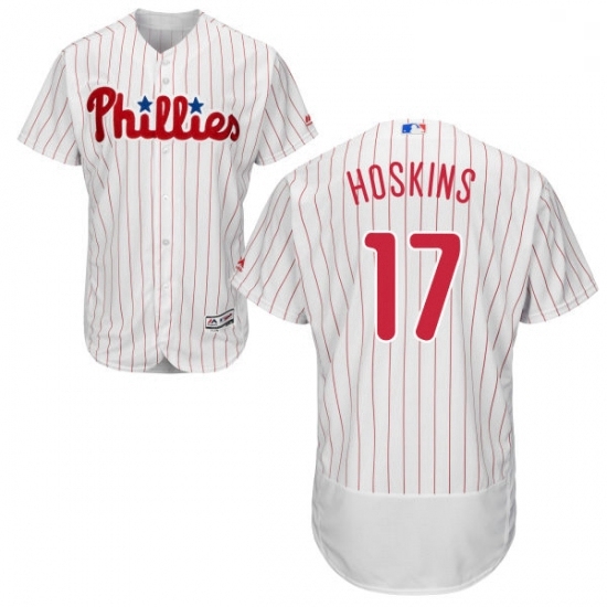 Mens Majestic Philadelphia Phillies 17 Rhys Hoskins White Home Flex Base Authentic Collection MLB Jersey Mens Majestic Philadelphia Phillies 17 Rhys Hoskins White Home Flex Base Authentic Collection MLB Jersey