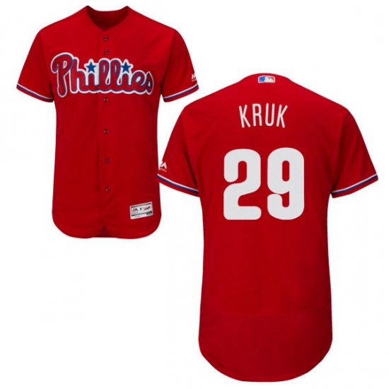 Mens Majestic Philadelphia Phillies 29 John Kruk Red Alternate Flex Base Authentic Collection MLB Jersey Mens Majestic Philadelphia Phillies 29 John Kruk Red Alternate Flex Base Authentic Collection MLB Jersey