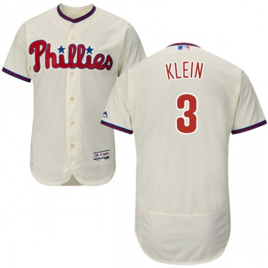 Mens Majestic Philadelphia Phillies 3 Chuck Klein Cream Alternate Flex Base Authentic Collection MLB Jersey Mens Majestic Philadelphia Phillies 3 Chuck Klein Cream Alternate Flex Base Authentic Collection MLB Jersey