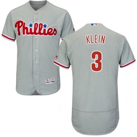 Mens Majestic Philadelphia Phillies 3 Chuck Klein Grey Road Flex Base Authentic Collection MLB Jersey Mens Majestic Philadelphia Phillies 3 Chuck Klein Grey Road Flex Base Authentic Collection MLB Jersey