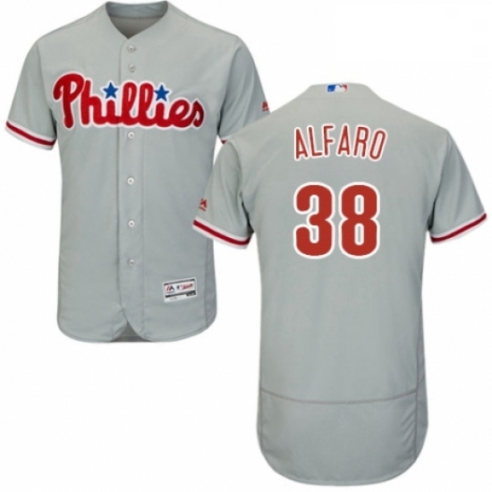 Mens Majestic Philadelphia Phillies 38 Jorge Alfaro Grey Road Flex Base Authentic Collection MLB Jersey Mens Majestic Philadelphia Phillies 38 Jorge Alfaro Grey Road Flex Base Authentic Collection MLB Jersey