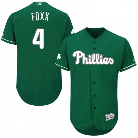 Mens Majestic Philadelphia Phillies 4 Jimmy Foxx Green Celtic Flexbase Authentic Collection MLB Jersey Mens Majestic Philadelphia Phillies 4 Jimmy Foxx Green Celtic Flexbase Authentic Collection MLB Jersey