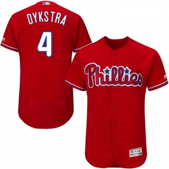 Mens Majestic Philadelphia Phillies 4 Lenny Dykstra Red Alternate Flex Base Authentic Collection MLB Jersey Mens Majestic Philadelphia Phillies 4 Lenny Dykstra Red Alternate Flex Base Authentic Collection MLB Jersey