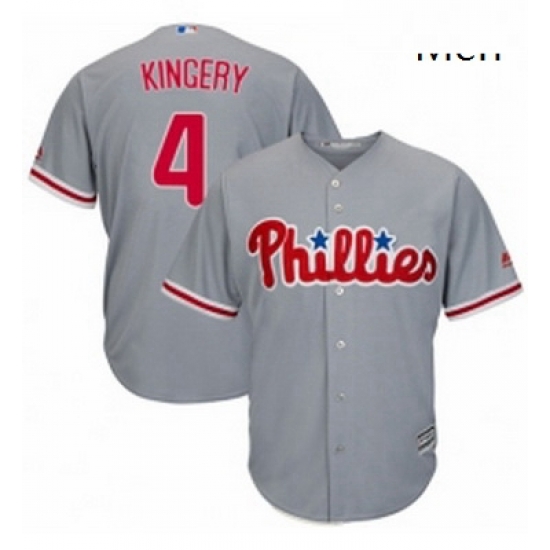 Mens Majestic Philadelphia Phillies 4 Scott Kingery Replica Grey Road Cool Base MLB Jersey Mens Majestic Philadelphia Phillies 4 Scott Kingery Replica Grey Road Cool Base MLB Jersey