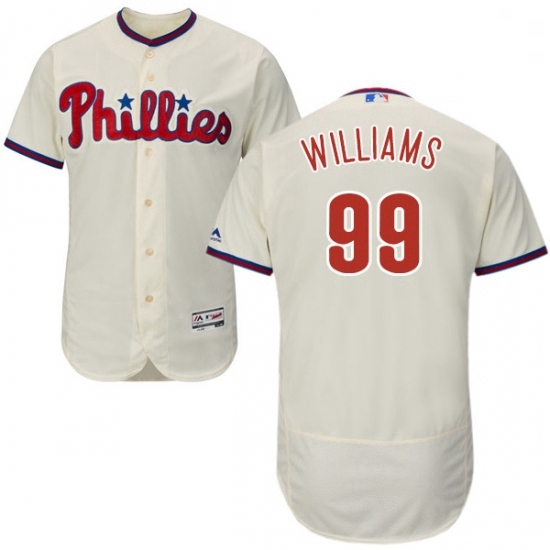 Mens Majestic Philadelphia Phillies 99 Mitch Williams Cream Alternate Flex Base Authentic Collection MLB Jersey Mens Majestic Philadelphia Phillies 99 Mitch Williams Cream Alternate Flex Base Authentic Collection MLB Jersey