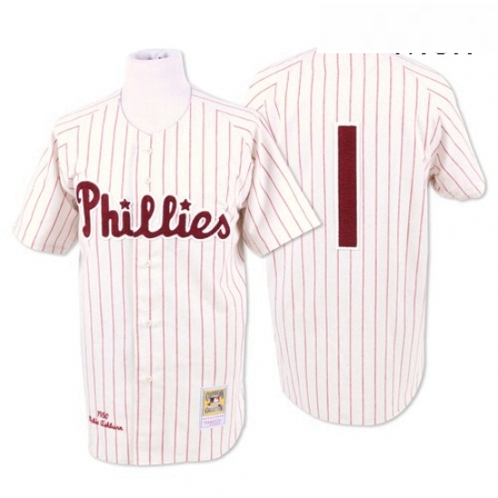 Mens Mitchell and Ness Philadelphia Phillies 1 Richie Ashburn Replica WhiteRed Strip Throwback MLB Jersey Mens Mitchell and Ness Philadelphia Phillies 1 Richie Ashburn Replica WhiteRed Strip Throwback MLB Jersey