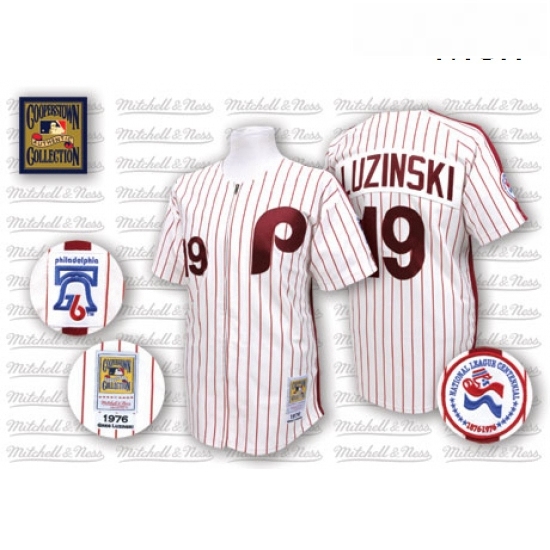 Mens Mitchell and Ness Philadelphia Phillies 19 Greg Luzinski Replica WhiteRed Strip Throwback MLB Jersey Mens Mitchell and Ness Philadelphia Phillies 19 Greg Luzinski Replica WhiteRed Strip Throwback MLB Jersey