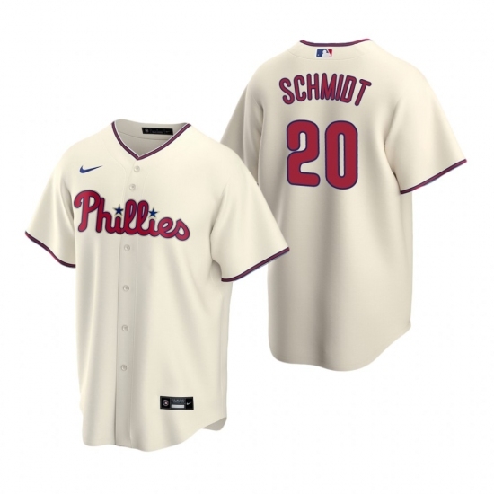 Mens Nike Philadelphia Phillies 20 Mike Schmidt Cream Alternate Stitched Baseball Jerse Mens Nike Philadelphia Phillies 20 Mike Schmidt Cream Alternate Stitched Baseball Jerse