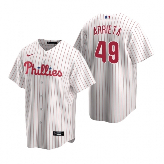 Mens Nike Philadelphia Phillies 49 Jake Arrieta White Home Stitched Baseball Jersey Mens Nike Philadelphia Phillies 49 Jake Arrieta White Home Stitched Baseball Jersey
