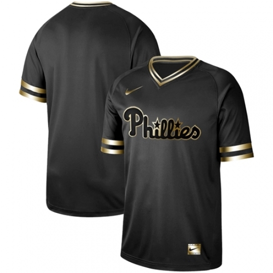Mens Nike Philadelphia Phillies Blank Black Gold Authentic Stitched Baseball Jersey Mens Nike Philadelphia Phillies Blank Black Gold Authentic Stitched Baseball Jersey