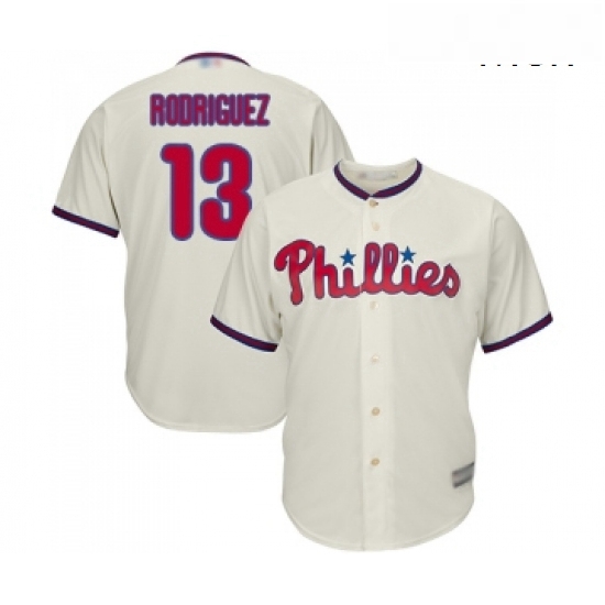 Mens Philadelphia Phillies 13 Sean Rodriguez Replica Cream Alternate Cool Base Baseball Jersey Mens Philadelphia Phillies 13 Sean Rodriguez Replica Cream Alternate Cool Base Baseball Jersey