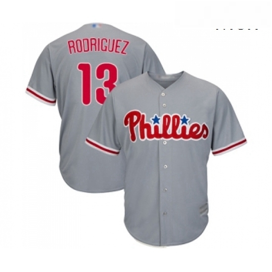Mens Philadelphia Phillies 13 Sean Rodriguez Replica Grey Road Cool Base Baseball Jersey Mens Philadelphia Phillies 13 Sean Rodriguez Replica Grey Road Cool Base Baseball Jersey