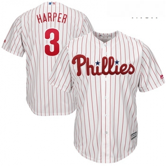 Mens Philadelphia Phillies 3 Bryce Harper Majestic WhiteRed Strip Home Official Cool Base Player Mens Philadelphia Phillies 3 Bryce Harper Majestic WhiteRed Strip Home Official Cool Base Player
