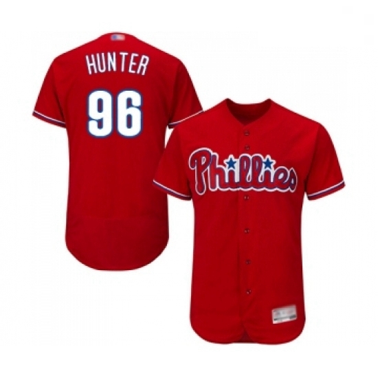 Mens Philadelphia Phillies 96 Tommy Hunter Red Alternate Flex Base Authentic Collection Baseball Jersey Mens Philadelphia Phillies 96 Tommy Hunter Red Alternate Flex Base Authentic Collection Baseball Jersey