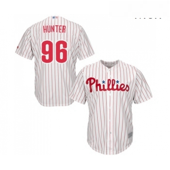 Mens Philadelphia Phillies 96 Tommy Hunter Replica White Red Strip Home Cool Base Baseball Jersey Mens Philadelphia Phillies 96 Tommy Hunter Replica White Red Strip Home Cool Base Baseball Jersey