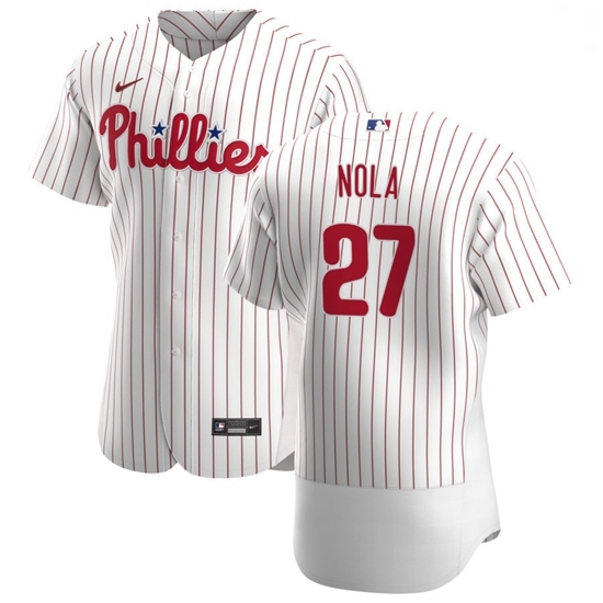 Philadelphia Phillies 27 Aaron Nola Men Nike White Home 2020 Authentic Player MLB Jersey Philadelphia Phillies 27 Aaron Nola Men Nike White Home 2020 Authentic Player MLB Jersey