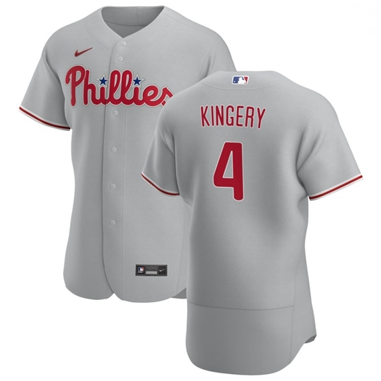 Philadelphia Phillies 4 Scott Kingery Men Nike Gray Road 2020 Authentic Player MLB Jersey Philadelphia Phillies 4 Scott Kingery Men Nike Gray Road 2020 Authentic Player MLB Jersey