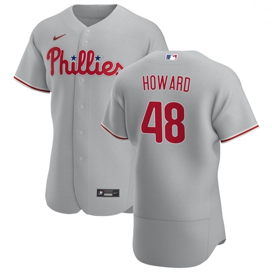 Philadelphia Phillies 48 Spencer Howard Men Nike Gray Road 2020 Authentic Player MLB Jersey Philadelphia Phillies 48 Spencer Howard Men Nike Gray Road 2020 Authentic Player MLB Jersey