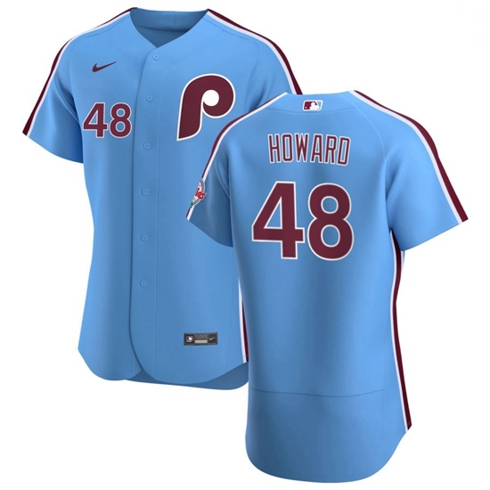 Philadelphia Phillies 48 Spencer Howard Men Nike Light Blue Alternate 2020 Authentic Player MLB Jersey Philadelphia Phillies 48 Spencer Howard Men Nike Light Blue Alternate 2020 Authentic Player MLB Jersey