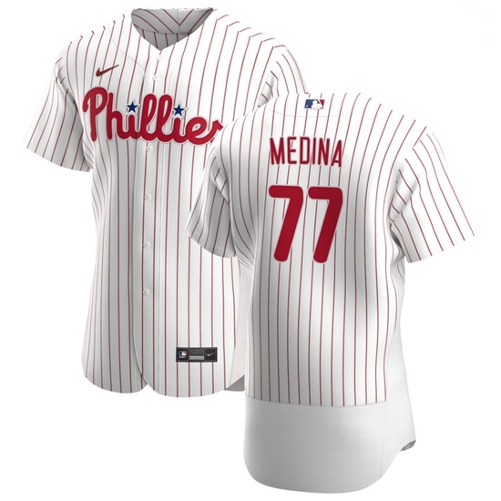 Philadelphia Phillies 77 Adonis Medina Men Nike White Home 2020 Authentic Player MLB Jersey Philadelphia Phillies 77 Adonis Medina Men Nike White Home 2020 Authentic Player MLB Jersey